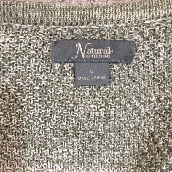 Natural Reflections Multi Color Striped Long Cardigan Size Large - Picture 6 of 9